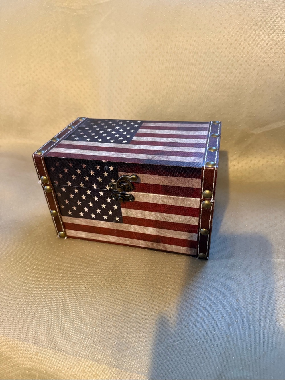 American Flag Decorative Storage Chest - Red, White & Blue